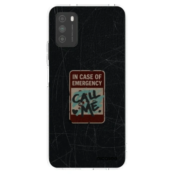 Picasee silikonový průhledný obal pro Xiaomi Poco M3 - EMERGENCY