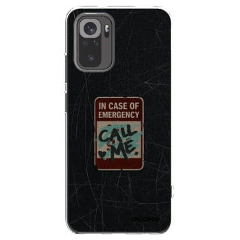 Picasee silikonový průhledný obal pro Xiaomi Redmi Note 10 - EMERGENCY