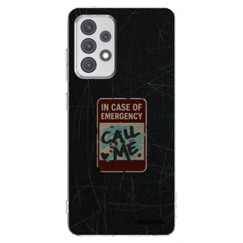 Picasee silikonový průhledný obal pro Samsung Galaxy A52 5G A525F - EMERGENCY