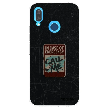 Picasee silikonový průhledný obal pro Huawei P20 Lite - EMERGENCY