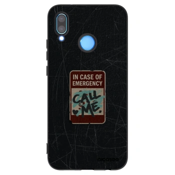 Picasee silikonový černý obal pro Huawei P20 Lite - EMERGENCY