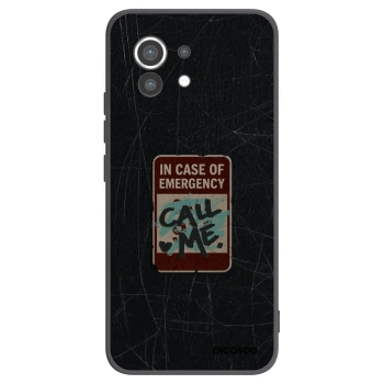 Picasee silikonový černý obal pro Xiaomi Mi 11 - EMERGENCY