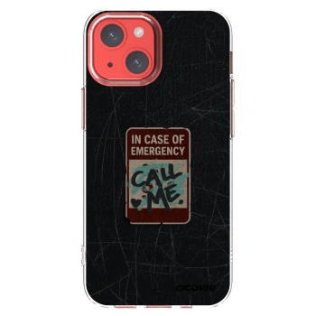 Picasee silikonový průhledný obal pro Apple iPhone 13 mini - EMERGENCY