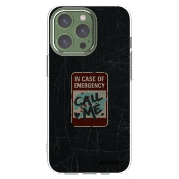 Picasee silikonový průhledný obal pro Apple iPhone 13 Pro - EMERGENCY