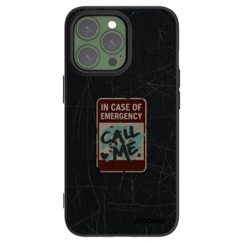 Picasee silikonový černý obal pro Apple iPhone 13 Pro - EMERGENCY