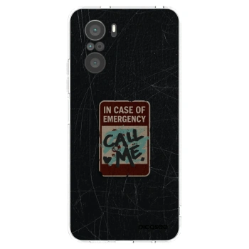 Picasee silikonový průhledný obal pro Xiaomi Poco F3 - EMERGENCY