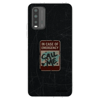 Picasee silikonový černý obal pro Xiaomi Redmi 9T - EMERGENCY