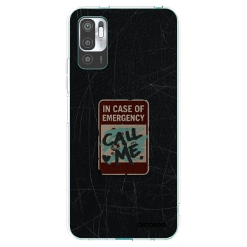 Picasee silikonový průhledný obal pro Xiaomi Redmi Note 10 5G - EMERGENCY