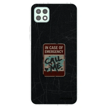 Picasee silikonový průhledný obal pro Samsung Galaxy A22 A226B 5G - EMERGENCY