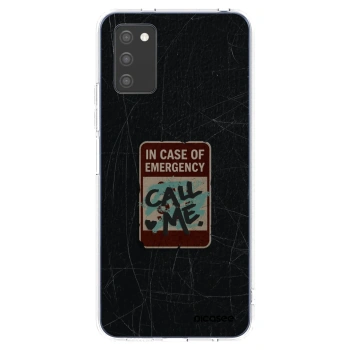 Picasee silikonový průhledný obal pro Samsung Galaxy A02s A025G - EMERGENCY