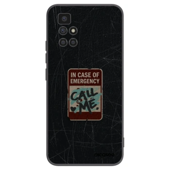 Picasee silikonový černý obal pro Xiaomi Redmi 10 - EMERGENCY