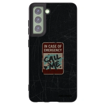 Picasee silikonový černý obal pro Samsung Galaxy S21 FE 5G - EMERGENCY