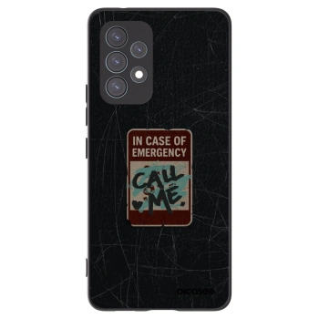 Picasee silikonový černý obal pro Samsung Galaxy A53 5G A536 - EMERGENCY