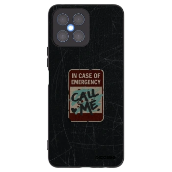 Picasee silikonový černý obal pro Honor X8 4G - EMERGENCY