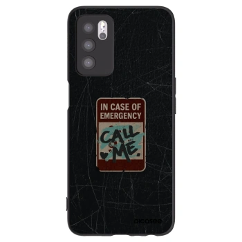 Picasee silikonový černý obal pro OPPO A16s - EMERGENCY