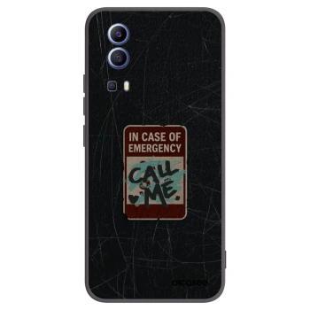Picasee silikonový černý obal pro Vivo Y52 5G - EMERGENCY