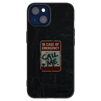 Picasee silikonový černý obal pro Apple iPhone 14 - EMERGENCY