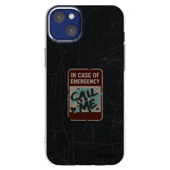 Picasee silikonový průhledný obal pro Apple iPhone 14 Plus - EMERGENCY