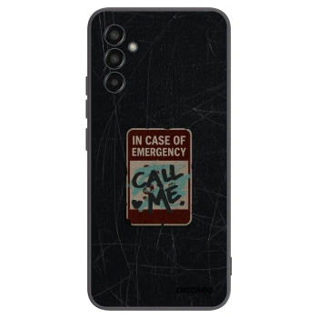 Picasee silikonový černý obal pro Samsung Galaxy M13 M135F - EMERGENCY