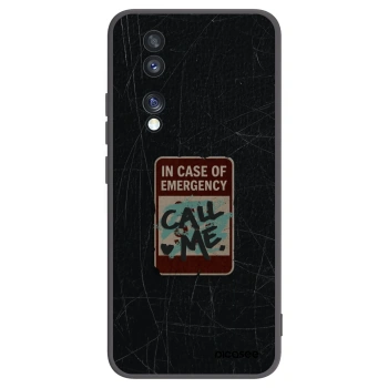 Picasee silikonový černý obal pro Honor 70 - EMERGENCY