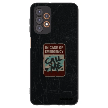 Picasee silikonový černý obal pro Samsung Galaxy A23 A236B 5G - EMERGENCY