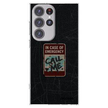 Picasee silikonový průhledný obal pro Samsung Galaxy S23 Ultra 5G - EMERGENCY