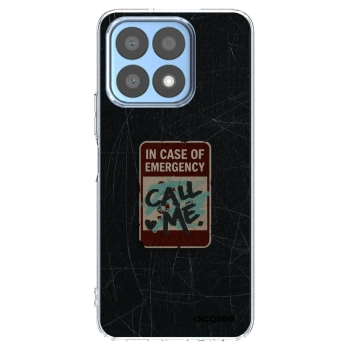 Picasee silikonový průhledný obal pro Honor X8a - EMERGENCY