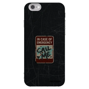 Picasee silikonový průhledný obal pro Apple iPhone 6/6S - EMERGENCY