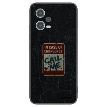 Picasee silikonový černý obal pro Xiaomi Redmi Note 12 5G - EMERGENCY