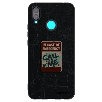 Picasee silikonový černý obal pro Huawei Nova 3 - EMERGENCY