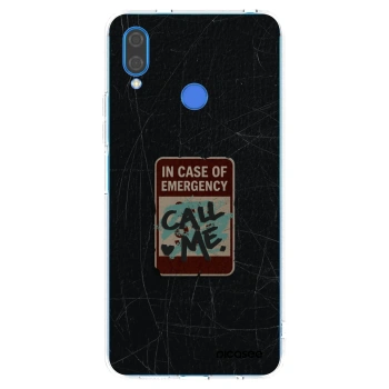 Picasee silikonový průhledný obal pro Huawei Nova 3i - EMERGENCY