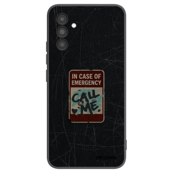 Picasee silikonový černý obal pro Samsung Galaxy A04s A047F - EMERGENCY