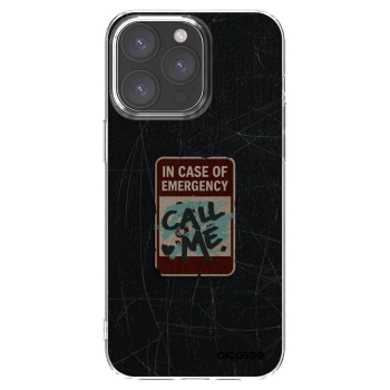 Picasee silikonový průhledný obal pro Apple iPhone 15 Pro Max - EMERGENCY