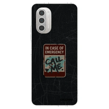 Picasee silikonový průhledný obal pro Motorola Moto G51 - EMERGENCY