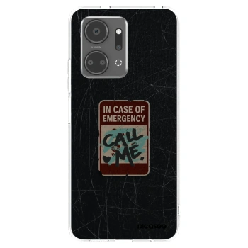 Picasee silikonový průhledný obal pro Honor X7a - EMERGENCY
