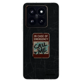 Picasee silikonový průhledný obal pro Xiaomi 14 Pro - EMERGENCY
