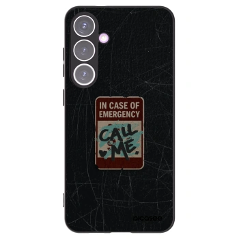 Picasee silikonový černý obal pro Samsung Galaxy S24+ S926B 5G - EMERGENCY