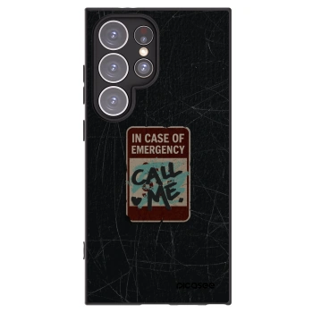 Picasee silikonový černý obal pro Samsung Galaxy S24 Ultra S928B 5G - EMERGENCY