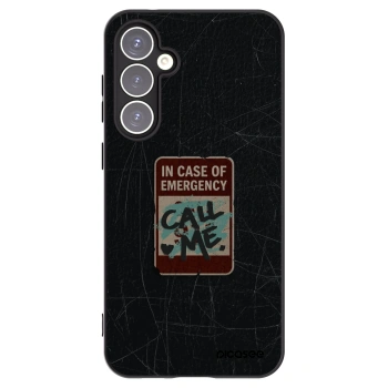 Picasee silikonový černý obal pro Samsung Galaxy S23 FE S711B - EMERGENCY