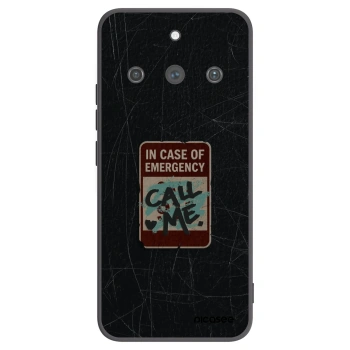 Picasee silikonový černý obal pro Realme 11 Pro+ - EMERGENCY
