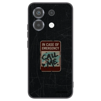 Picasee silikonový černý obal pro Xiaomi Poco X6 - EMERGENCY