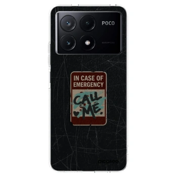 Picasee silikonový průhledný obal pro Xiaomi Poco X6 Pro - EMERGENCY