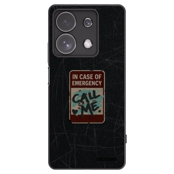 Picasee silikonový černý obal pro Xiaomi Redmi Note 13 Pro 4G - EMERGENCY