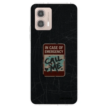 Picasee silikonový průhledný obal pro Motorola Moto G53 5G - EMERGENCY