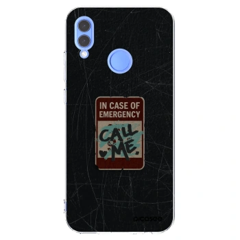 Picasee silikonový průhledný obal pro Huawei P Smart 2019 - EMERGENCY