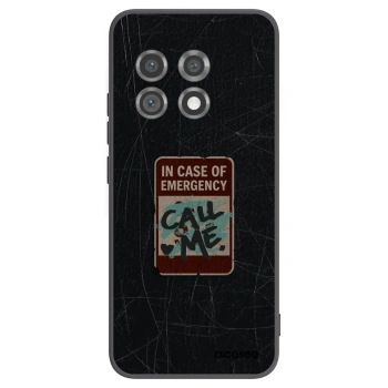 Picasee silikonový černý obal pro OnePlus 11 5G - EMERGENCY
