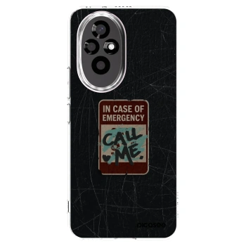 Picasee silikonový průhledný obal pro Honor 200 Pro 5G - EMERGENCY