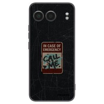 Picasee silikonový černý obal pro OnePlus Nord 4 - EMERGENCY