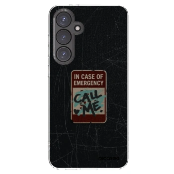 Picasee silikonový průhledný obal pro Samsung Galaxy S24 FE S721B - EMERGENCY