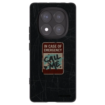 Picasee silikonový černý obal pro Xiaomi Redmi Note 14 Pro 5G - EMERGENCY